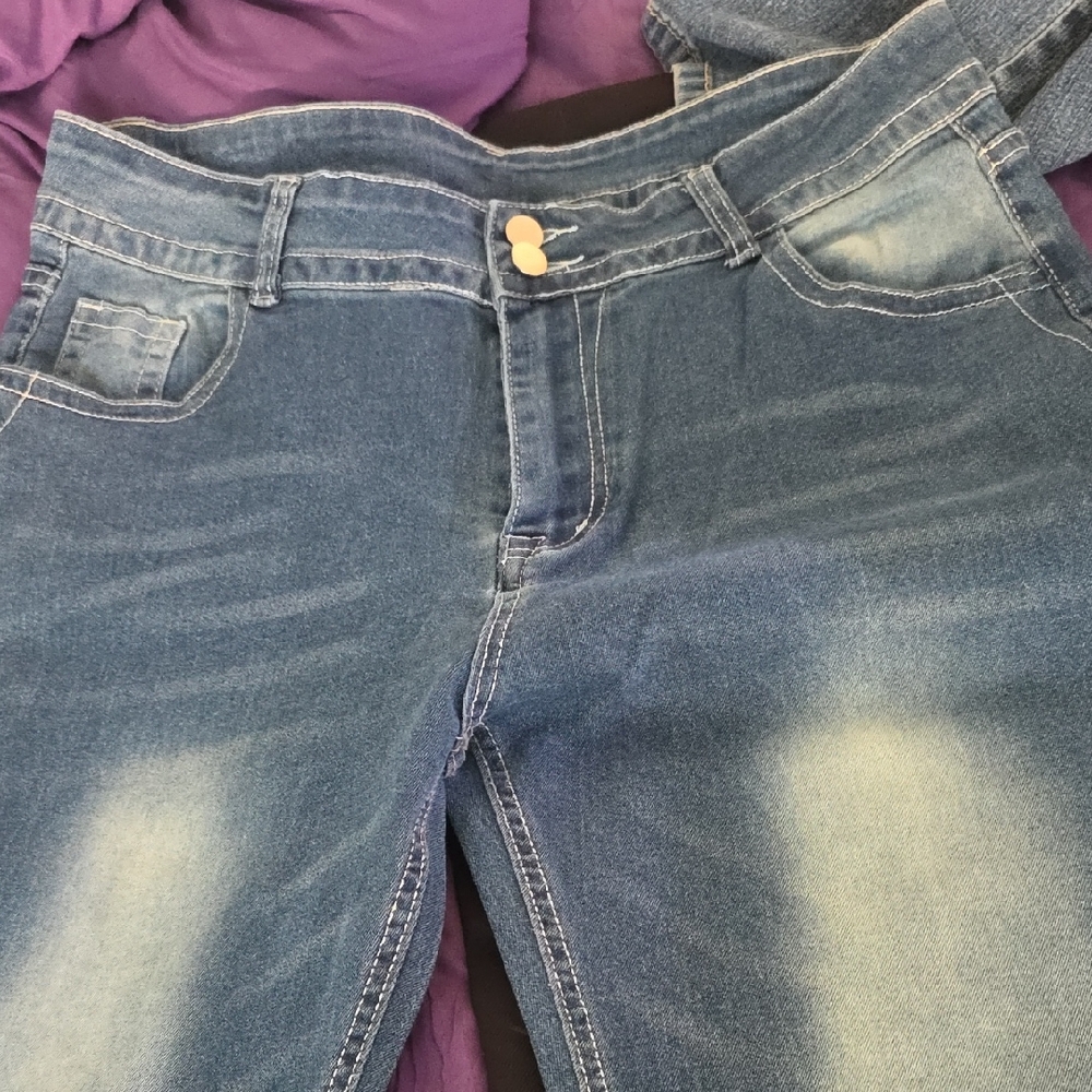 Blue Women's Stretch Denim Jeans